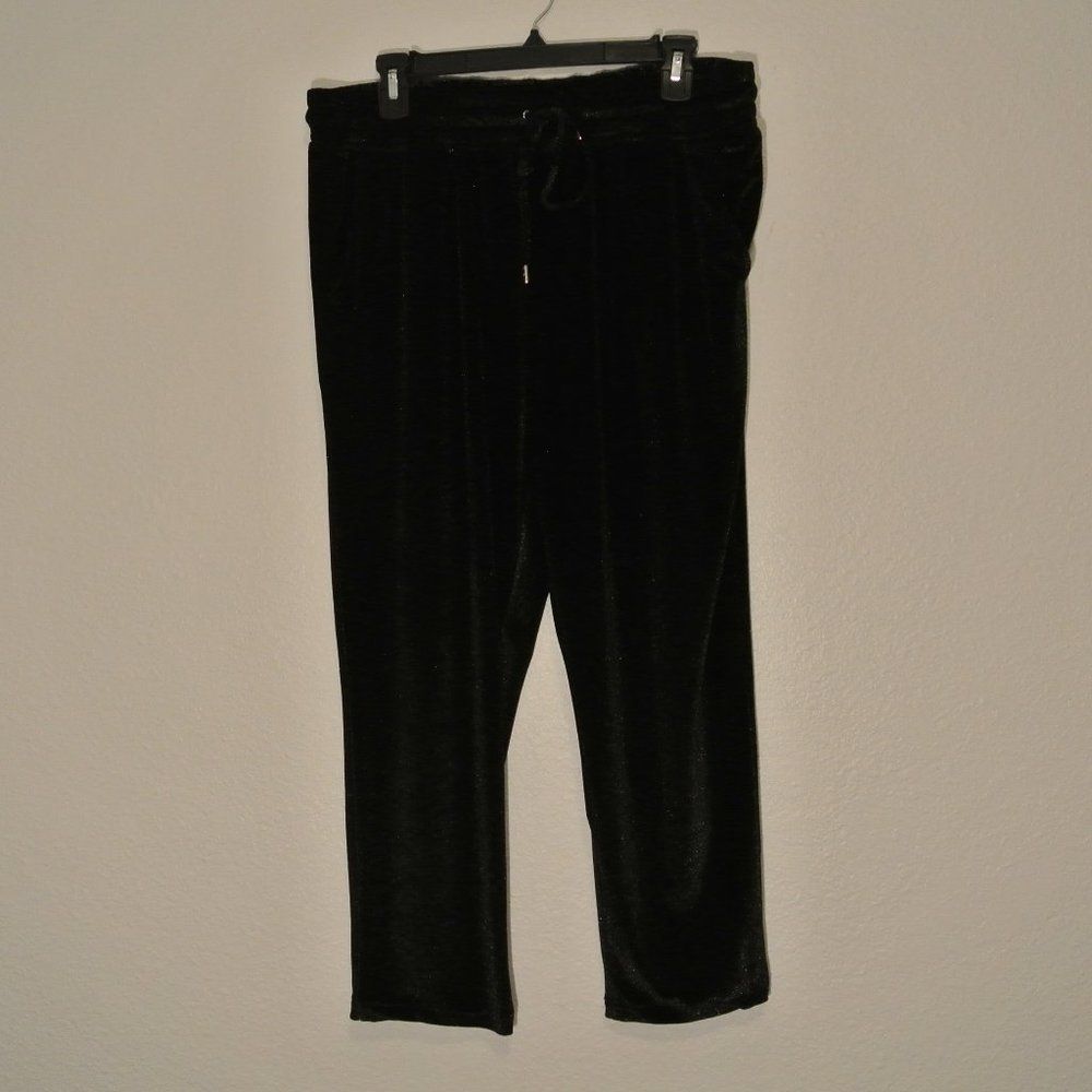 Michael Kors Shortened Black Shimmery Pants